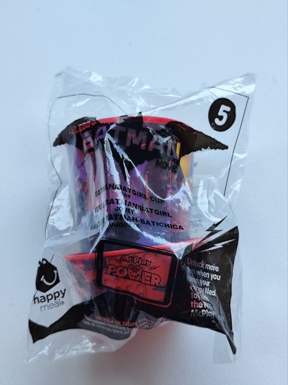 3/$20💗2017 McDonald's The Lego Batman Movie Happy Meal #5 Batgirl/Joker cup